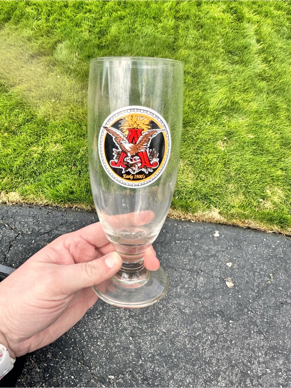 Vintage Anheuser-Busch Stemmed Pilsner Glass. Early 1900’s Logo